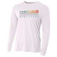 Video Game Controller Evolution 80s 90s Retro Gaming Gamer Cooling Performance Long Sleeve Crew