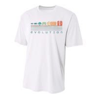 Video Game Controller Evolution 80s 90s Retro Gaming Gamer Performance Sprint T-Shirt