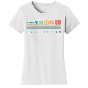 Video Game Controller Evolution 80s 90s Retro Gaming Gamer Women's T-Shirt