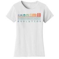 Video Game Controller Evolution 80s 90s Retro Gaming Gamer Women's T-Shirt