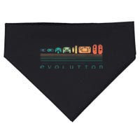 Video Game Controller Evolution 80s 90s Retro Gaming Gamer USA-Made Doggie Bandana