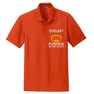 Video Gamer Coolest Pumpkin In Patch Halloween Costume Gift Dry Zone Grid Polo