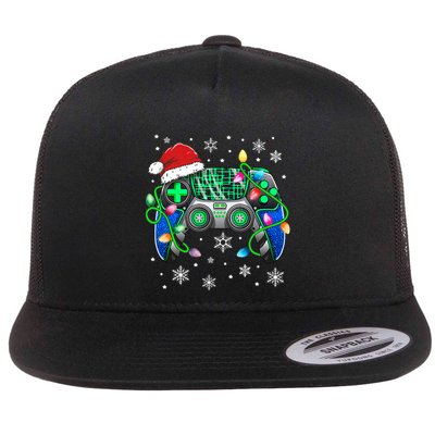 Video Game Controller Christmas Santa Hat Gamer  Flatbill Hat