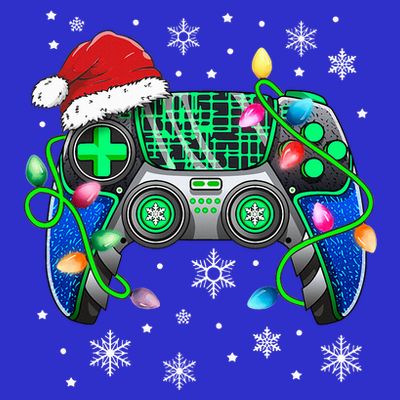 Video Game Controller Christmas Santa Hat Gamer  T-Shirt