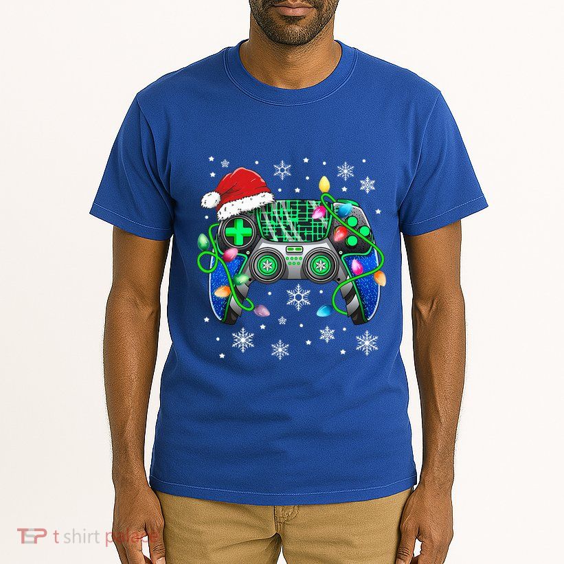 Video Game Controller Christmas Santa Hat Gamer  Tall T-Shirt