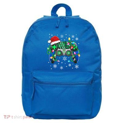 Video Game Controller Christmas Santa Hat Gamer  16 in Basic Backpack