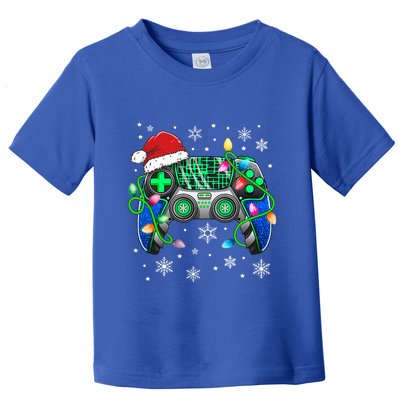 Video Game Controller Christmas Santa Hat Gamer  Toddler T-Shirt
