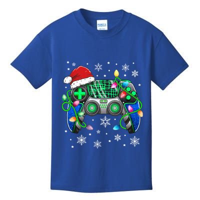 Video Game Controller Christmas Santa Hat Gamer  Kids T-Shirt