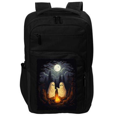 Vintage Ghost Camping Campfire Gothic Halloween Impact Tech Backpack