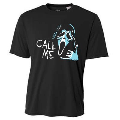 Vintage Ghostface Call Me Scream Movie Halloween Cooling Performance Crew T-Shirt