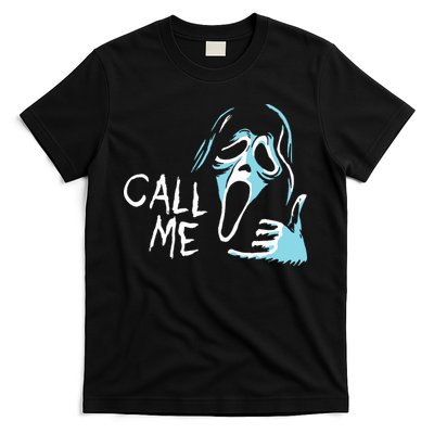 Vintage Ghostface Call Me Scream Movie Halloween T-Shirt