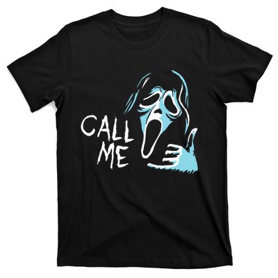 Vintage Ghostface Call Me Scream Movie Halloween T-Shirt