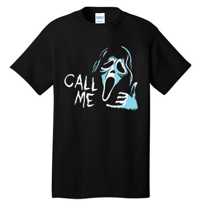 Vintage Ghostface Call Me Scream Movie Halloween Tall T-Shirt