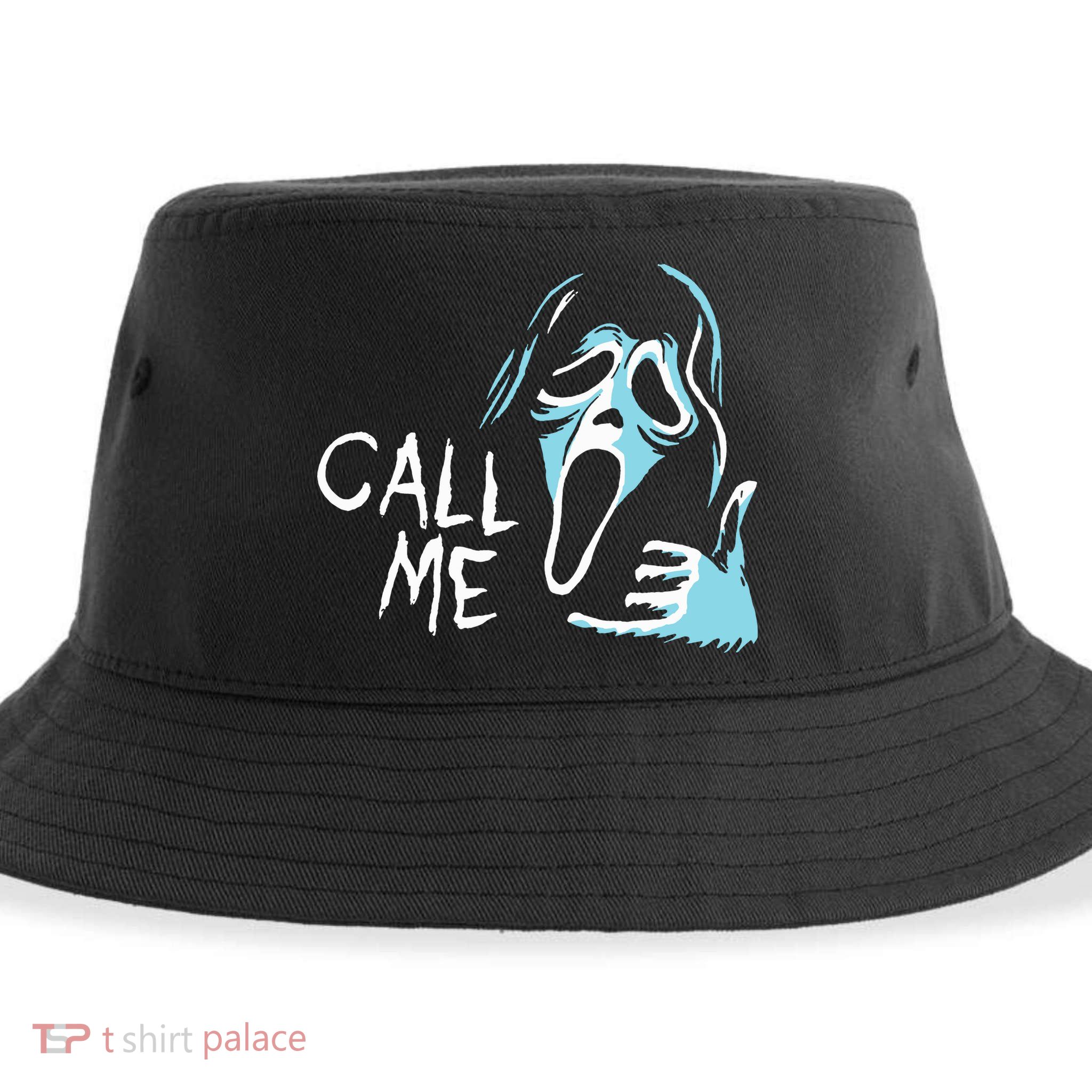 Vintage Ghostface Call Me Scream Movie Halloween Sustainable Bucket Hat