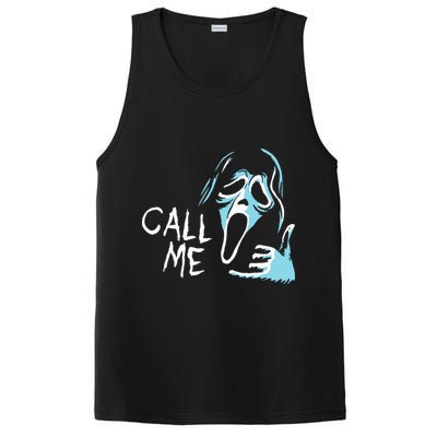Vintage Ghostface Call Me Scream Movie Halloween PosiCharge Competitor Tank