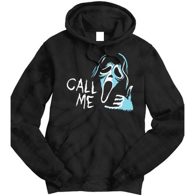 Vintage Ghostface Call Me Scream Movie Halloween Tie Dye Hoodie