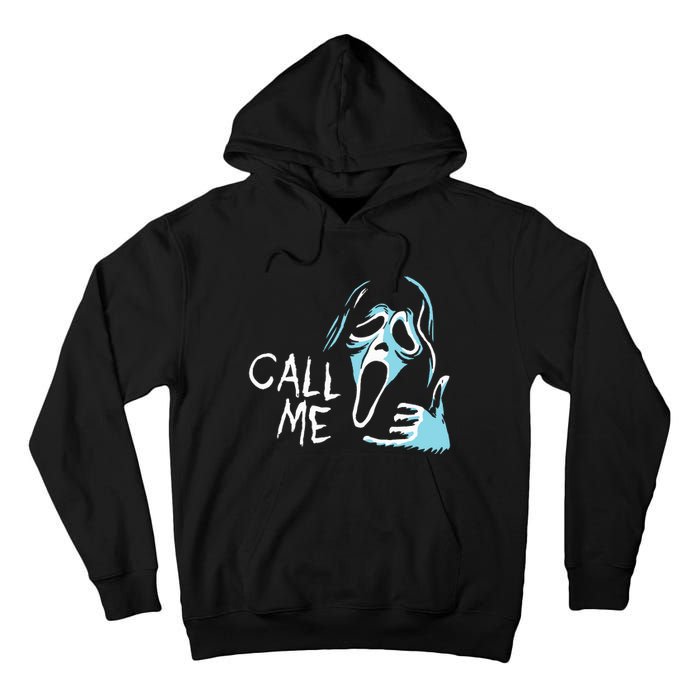 Vintage Ghostface Call Me Scream Movie Halloween Tall Hoodie