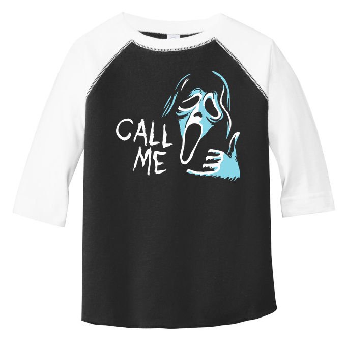 Vintage Ghostface Call Me Scream Movie Halloween Toddler Fine Jersey T-Shirt