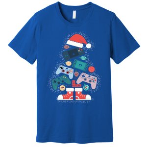 Video Game Controller Christmas Tree Gamer Funny Gift Premium T-Shirt