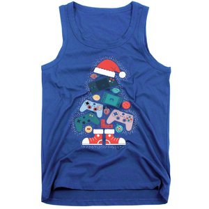 Video Game Controller Christmas Tree Gamer Funny Gift Tank Top