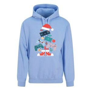 Video Game Controller Christmas Tree Gamer Funny Gift Unisex Surf Hoodie