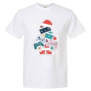 Video Game Controller Christmas Tree Gamer Funny Gift Garment-Dyed Heavyweight T-Shirt