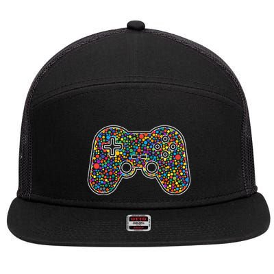 Video Game Controller Make Your Mark International Dot Day 7 Panel Mesh Trucker Snapback Hat