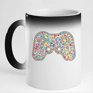 Video Game Controller Make Your Mark International Dot Day 11oz Black Color Changing Mug