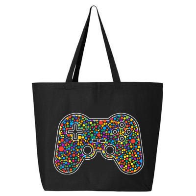 Video Game Controller Make Your Mark International Dot Day 25L Jumbo Tote