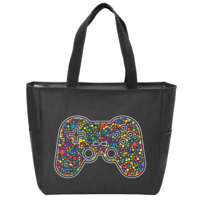Video Game Controller Make Your Mark International Dot Day Zip Tote Bag