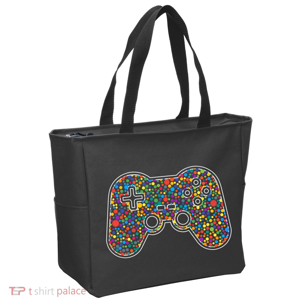Video Game Controller Make Your Mark International Dot Day Zip Tote Bag