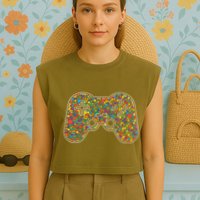 Video Game Controller Make Your Mark International Dot Day Garment-Dyed Women's Muscle Tee