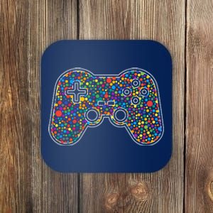 Video Game Controller Make Your Mark International Dot Day Coaster