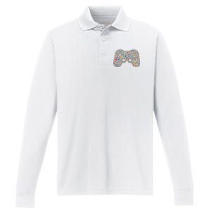 Video Game Controller Make Your Mark International Dot Day Performance Long Sleeve Polo