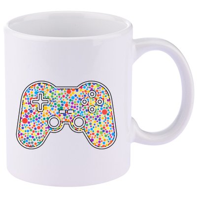 Video Game Controller Make Your Mark International Dot Day 11oz C Handle Ceramic Mug