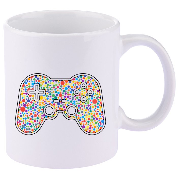 Video Game Controller Make Your Mark International Dot Day 11oz C Handle Ceramic Mug
