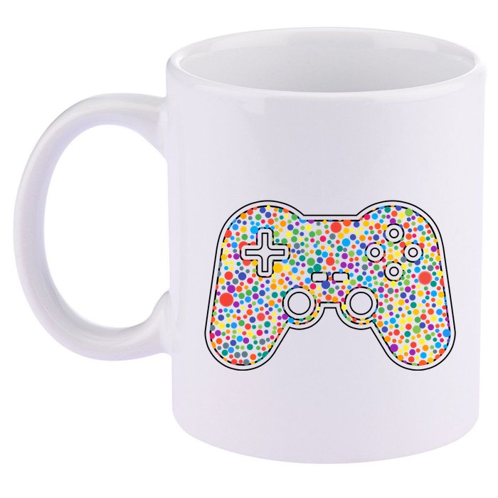 Video Game Controller Make Your Mark International Dot Day 11oz C Handle Ceramic Mug