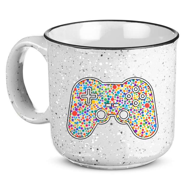 Video Game Controller Make Your Mark International Dot Day 15oz Campfire Ceramic Mug