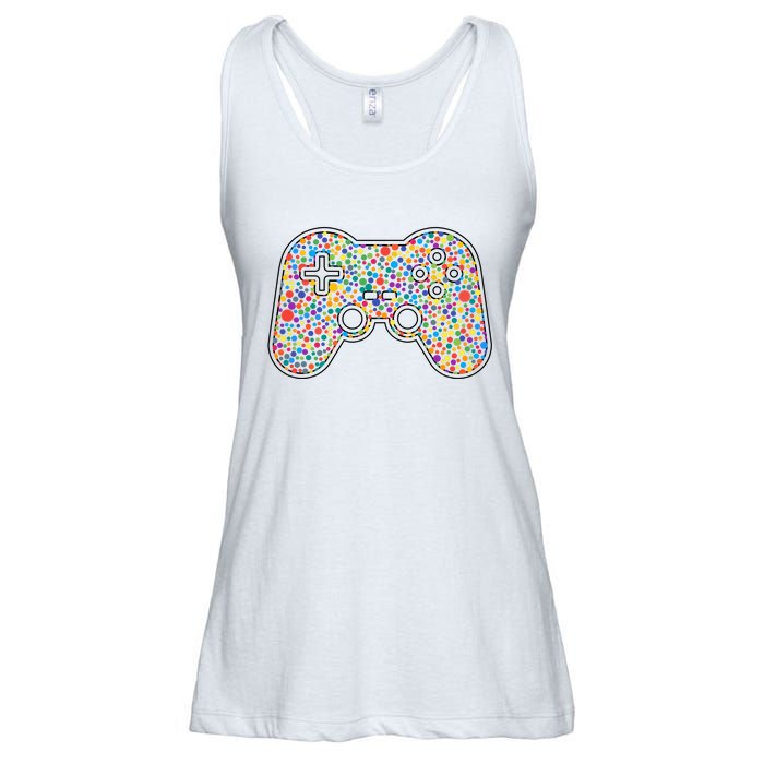 Video Game Controller Make Your Mark International Dot Day Ladies Essential Flowy Tank