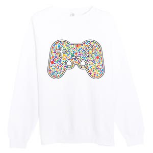 Video Game Controller Make Your Mark International Dot Day Premium Crewneck Sweatshirt