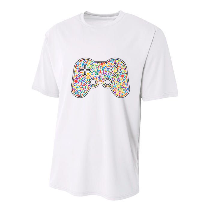 Video Game Controller Make Your Mark International Dot Day Youth Performance Sprint T-Shirt