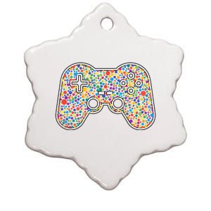 Video Game Controller Make Your Mark International Dot Day Ceramic Star Ornament