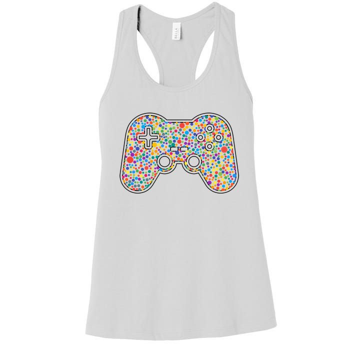 Video Game Controller Make Your Mark International Dot Day Women's Racerback Tank