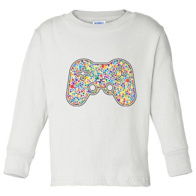 Video Game Controller Make Your Mark International Dot Day Toddler Long Sleeve Shirt