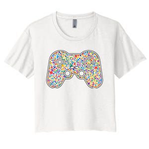 Video Game Controller Make Your Mark International Dot Day Women's Crop Top Tee