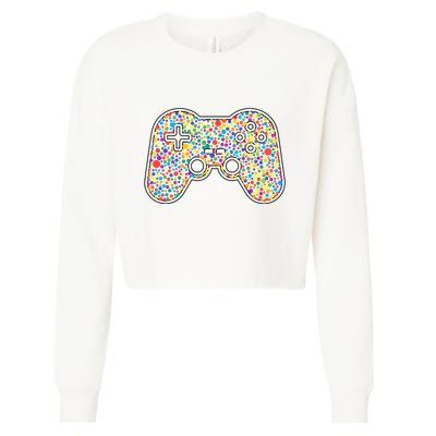 Video Game Controller Make Your Mark International Dot Day Cropped Pullover Crew