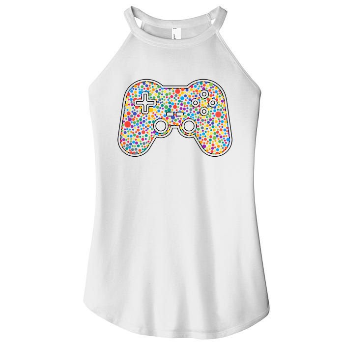 Video Game Controller Make Your Mark International Dot Day Women's Perfect Tri Rocker Tank