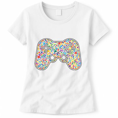 Video Game Controller Make Your Mark International Dot Day Womens T-Shirt