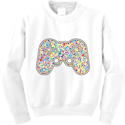 Video Game Controller Make Your Mark International Dot Day Kids Sweatshirt