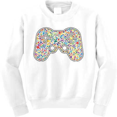 Video Game Controller Make Your Mark International Dot Day Kids Sweatshirt